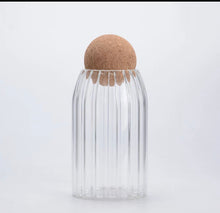 Load image into Gallery viewer, Glass Jar With Ball Cork Lid
