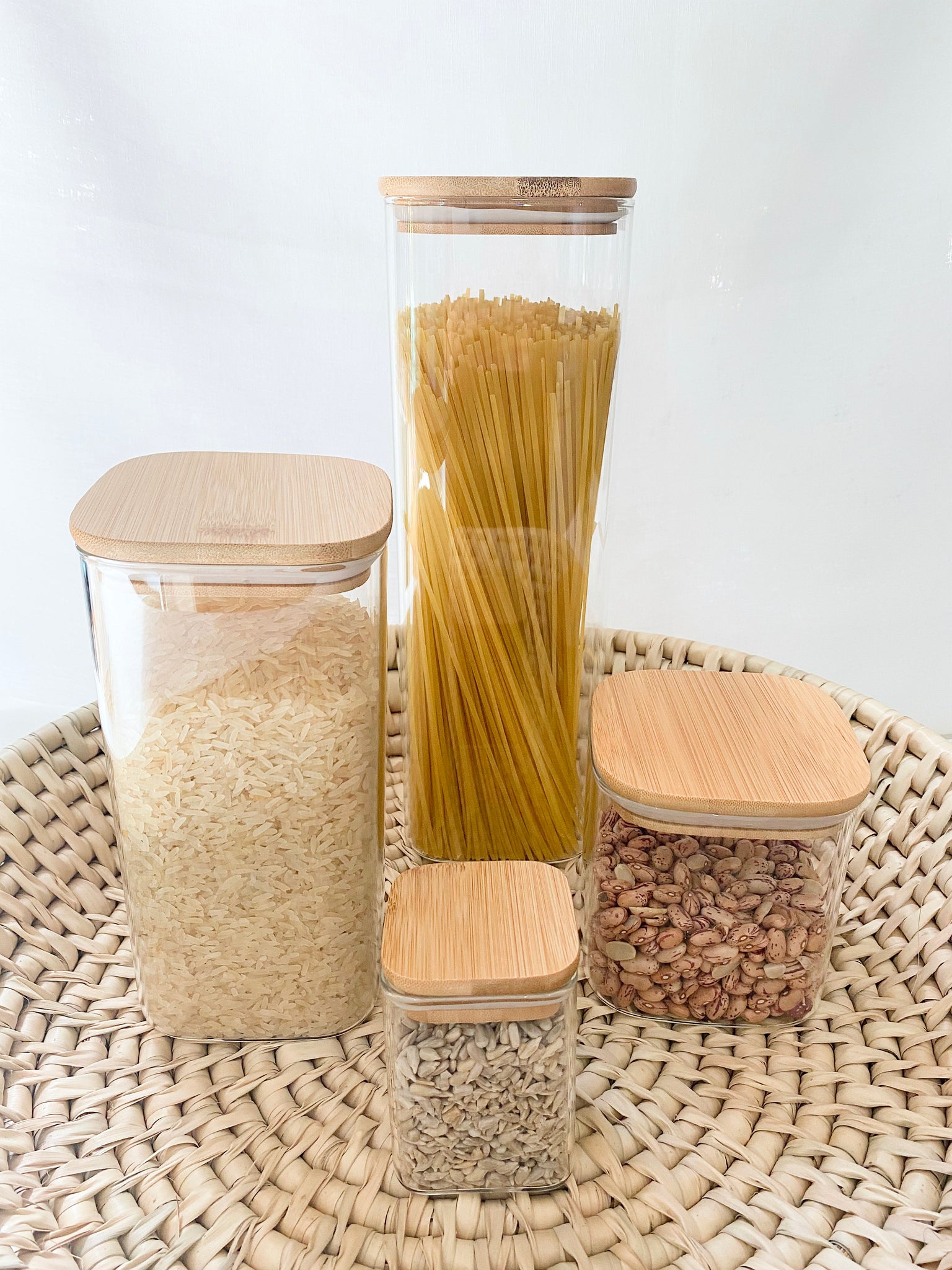 Round Glass Jars - Natural Bamboo Lid (All Sizes) – Heart to Home SA