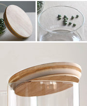 Load image into Gallery viewer, Round Glass Jars - Natural Bamboo Lid (All Sizes)
