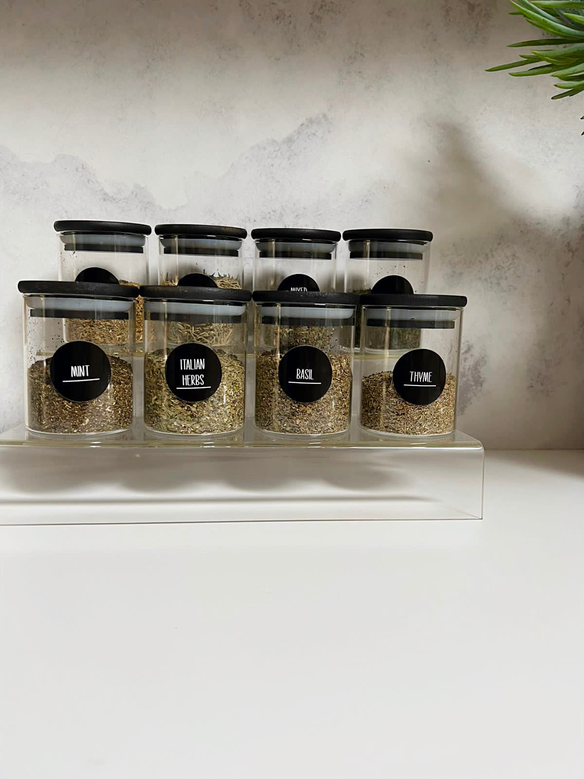 Round Glass Jars Black Bamboo Lid (All Sizes) – Heart to Home SA